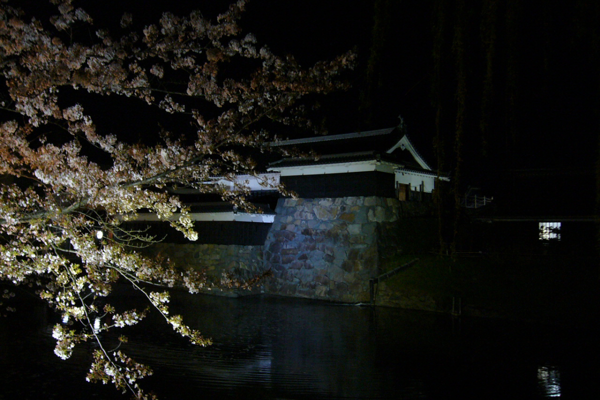 松本城、光の回廊